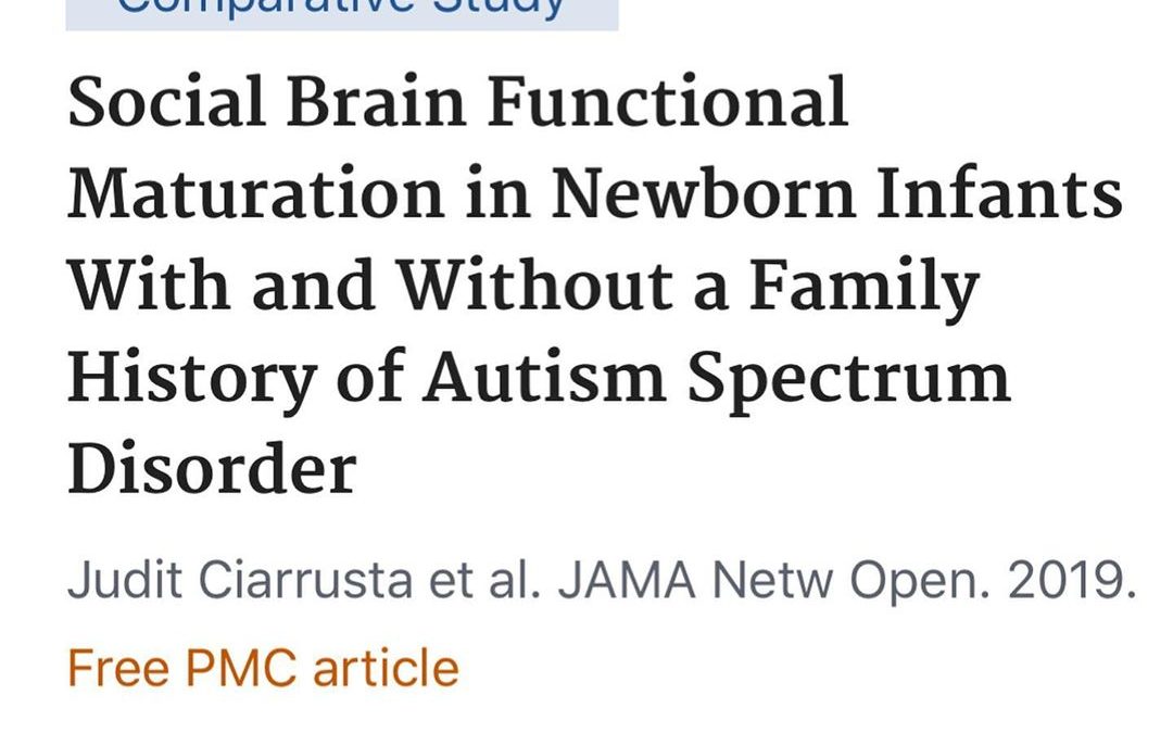 Maturação funcional do cérebro social em recém-nascidos com e sem histórico familiar de transtorno do espectro autista