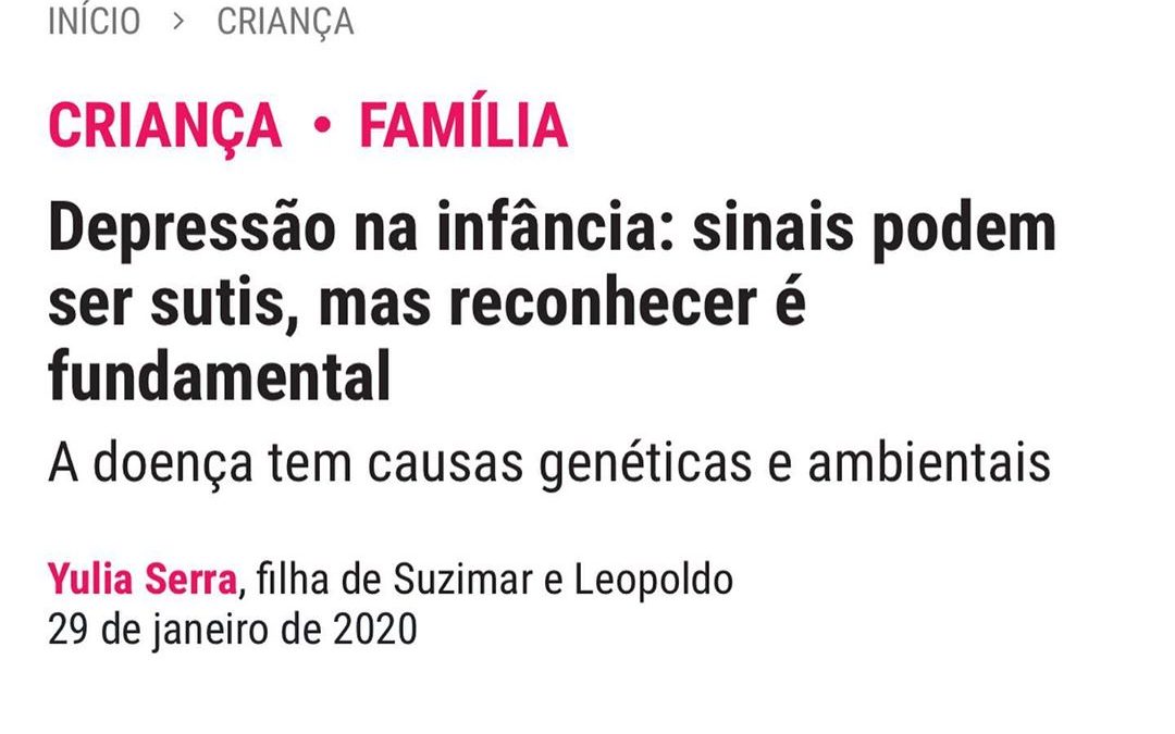 Depressão na infância: sinais podem ser sutis mas reconhecer é fundamental